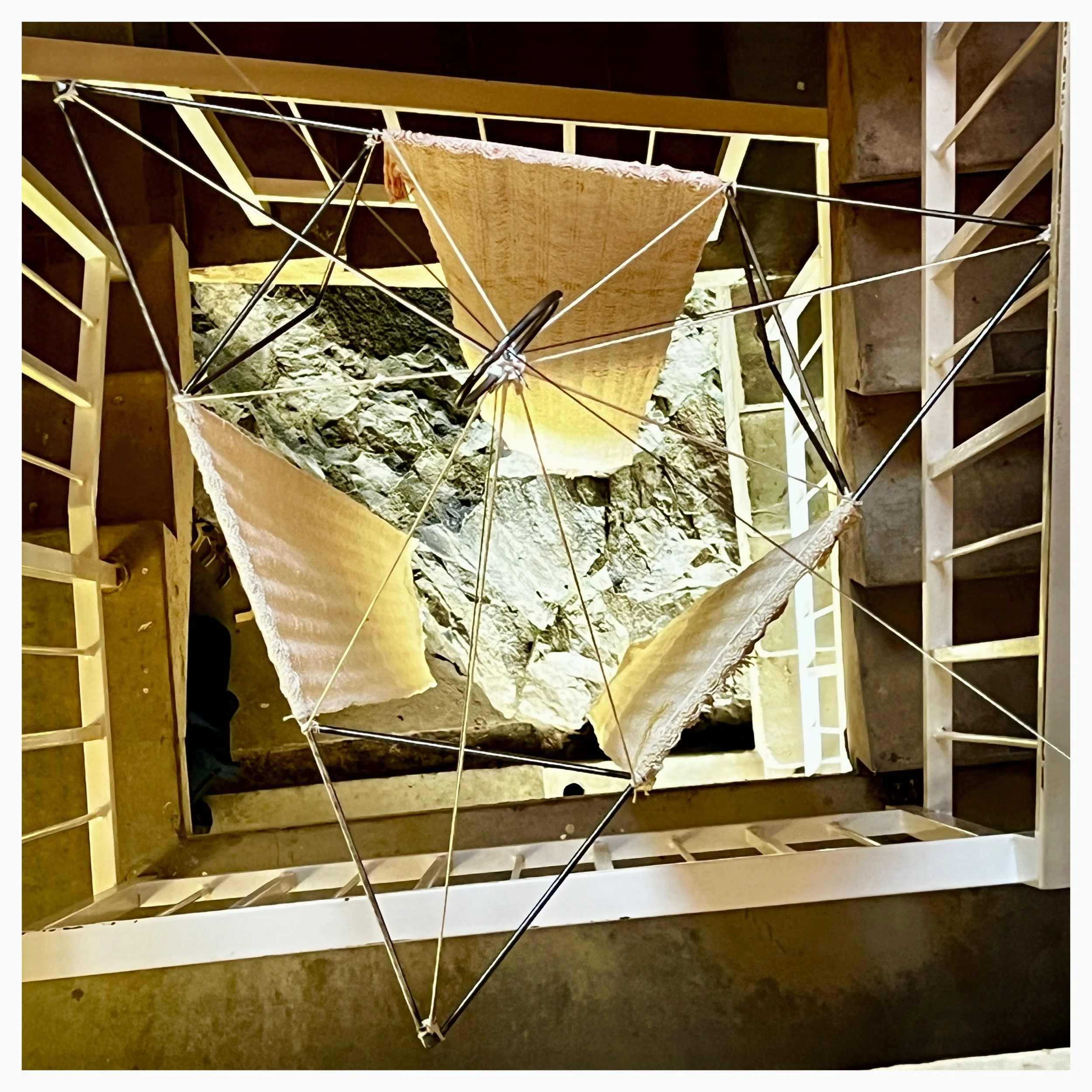 "Tetradact," 15' x 3' x 3', Steel & Fiber, 2024.
