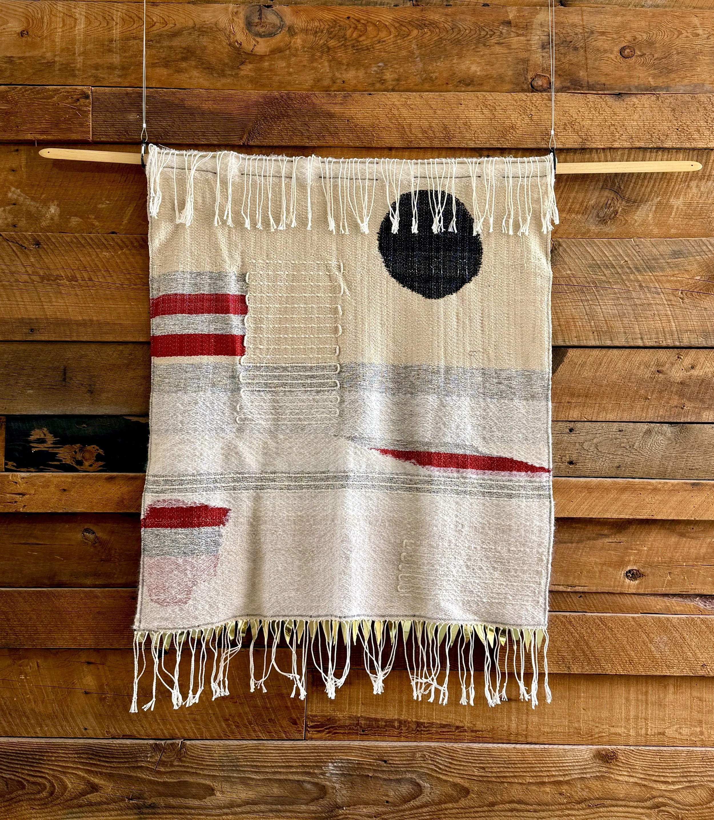 “Süleymaniye Camii,” 50 x 60 inches, Fiber and gold foil paper, 2024.