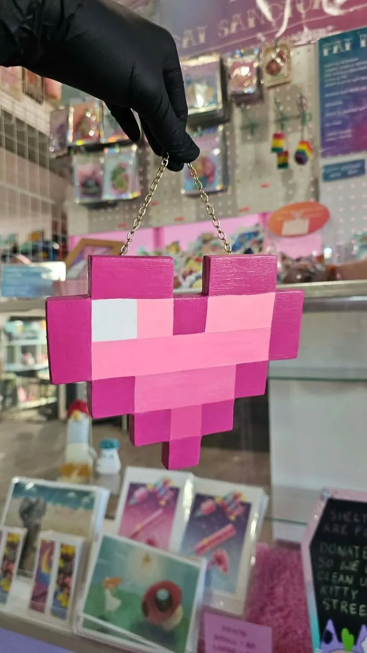 Pink Wooden Heart