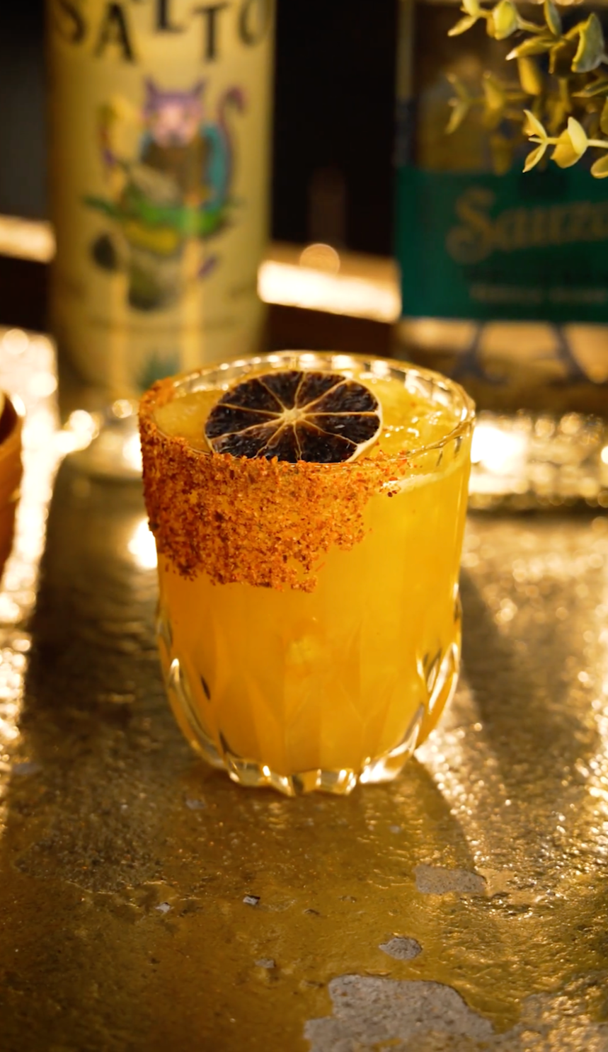 Un cóctel Old fashined clásico