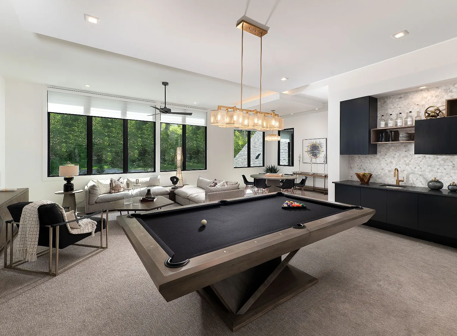 Ivory Cove Interiors NC Sweet Carolina Retreat Entertainment Room