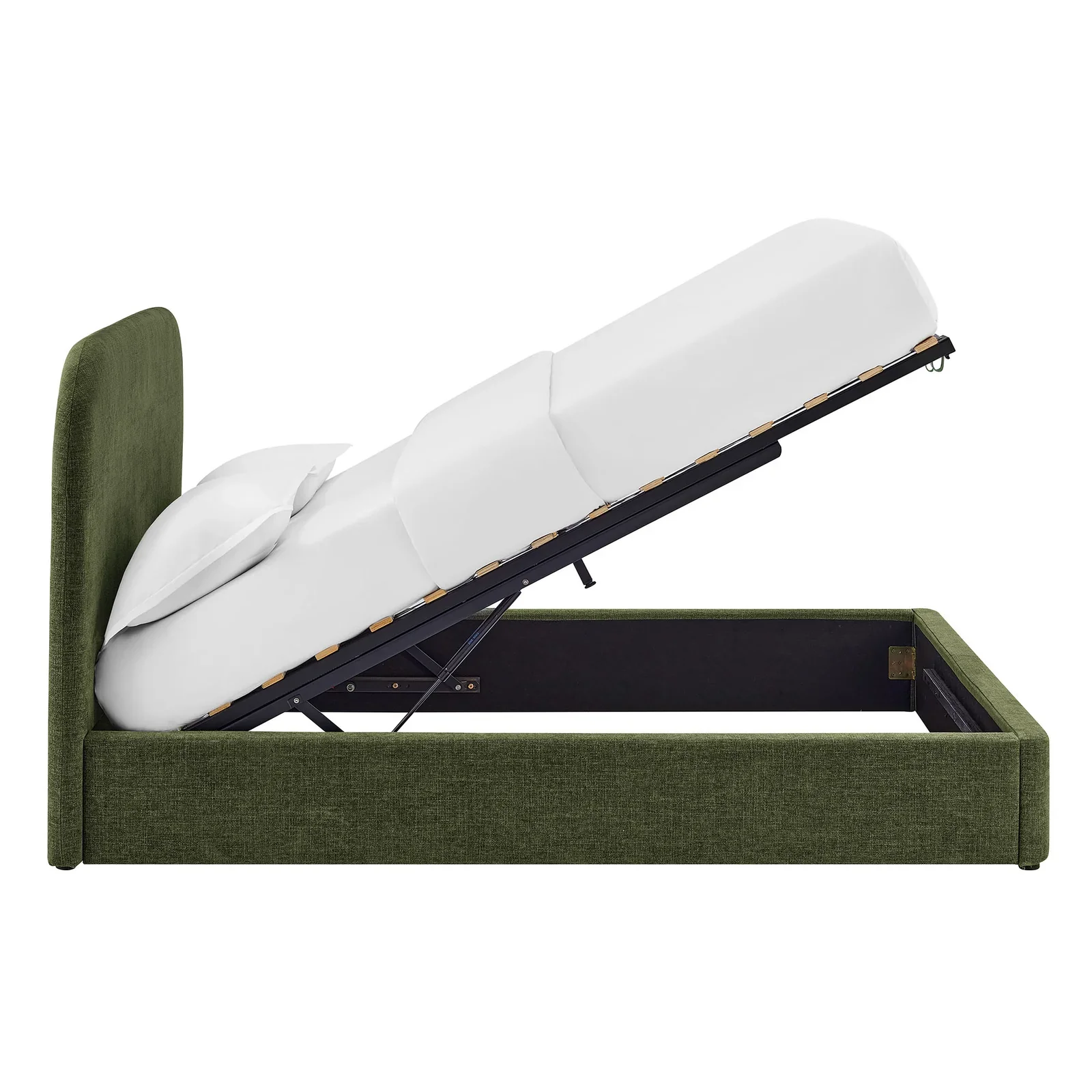 StyledU by IC Keynote Upholstered Storage Platform Bed – Foliage - Queen 3