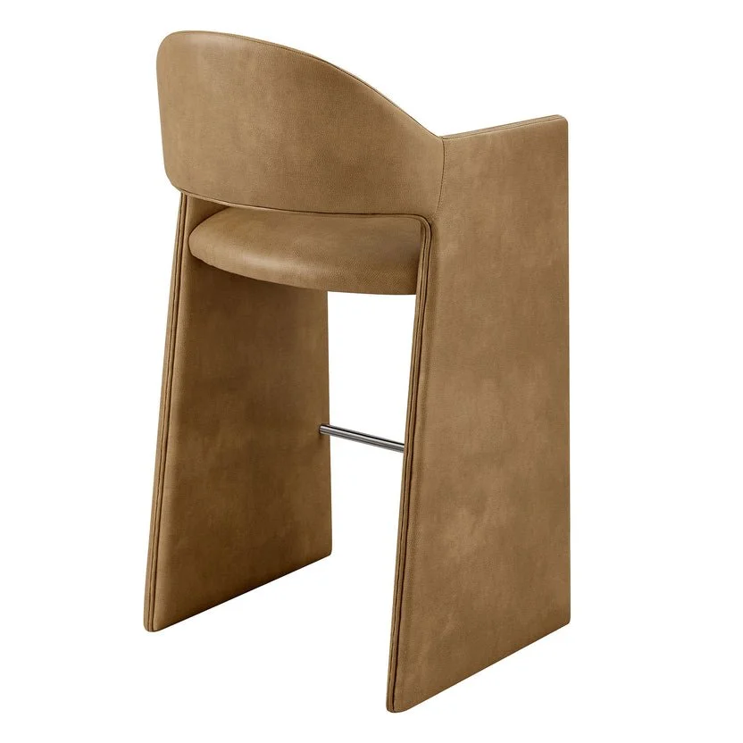 IC Margo Camel Leather Bar Stool 3