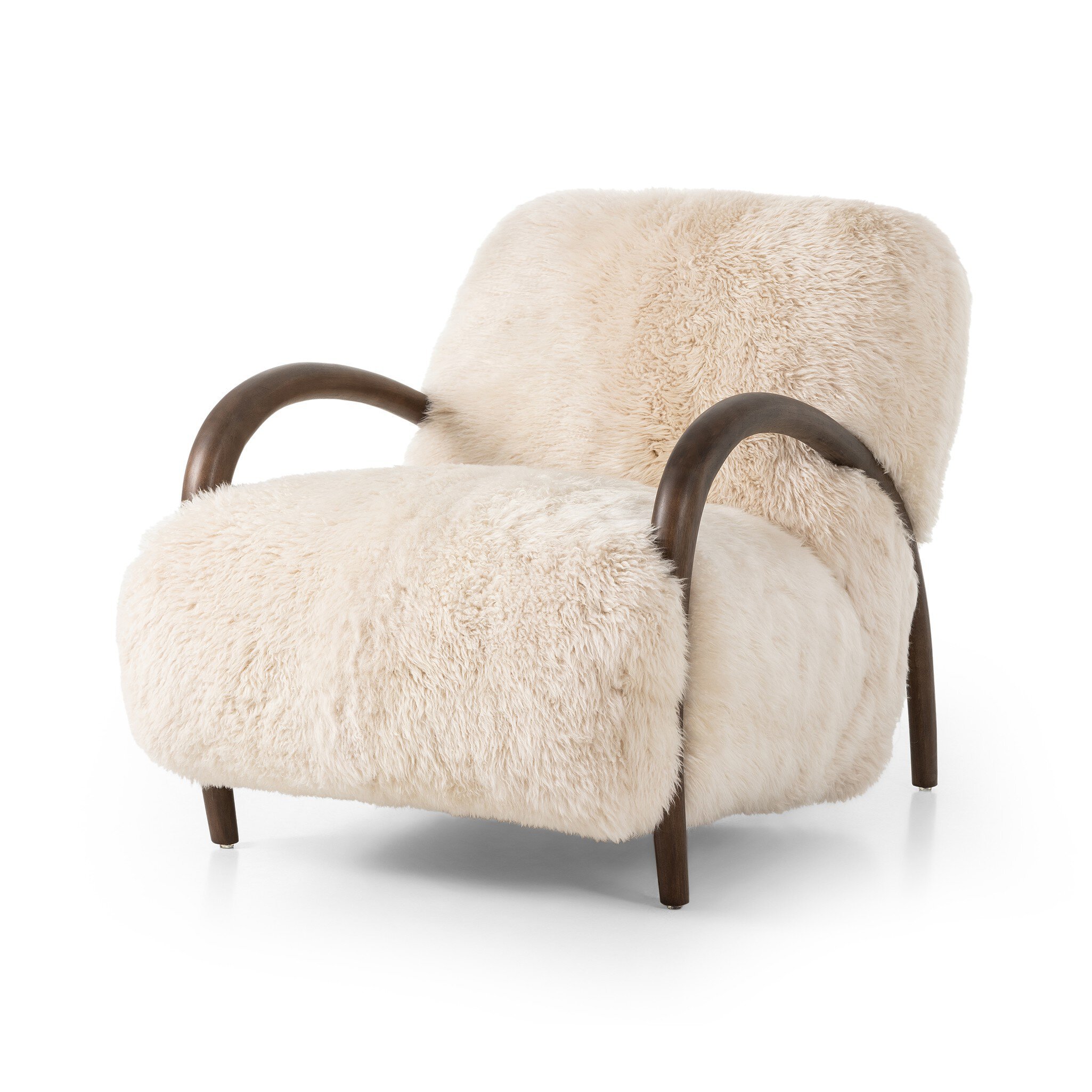 IC Champagne Mongolian Fur Sandro Chair