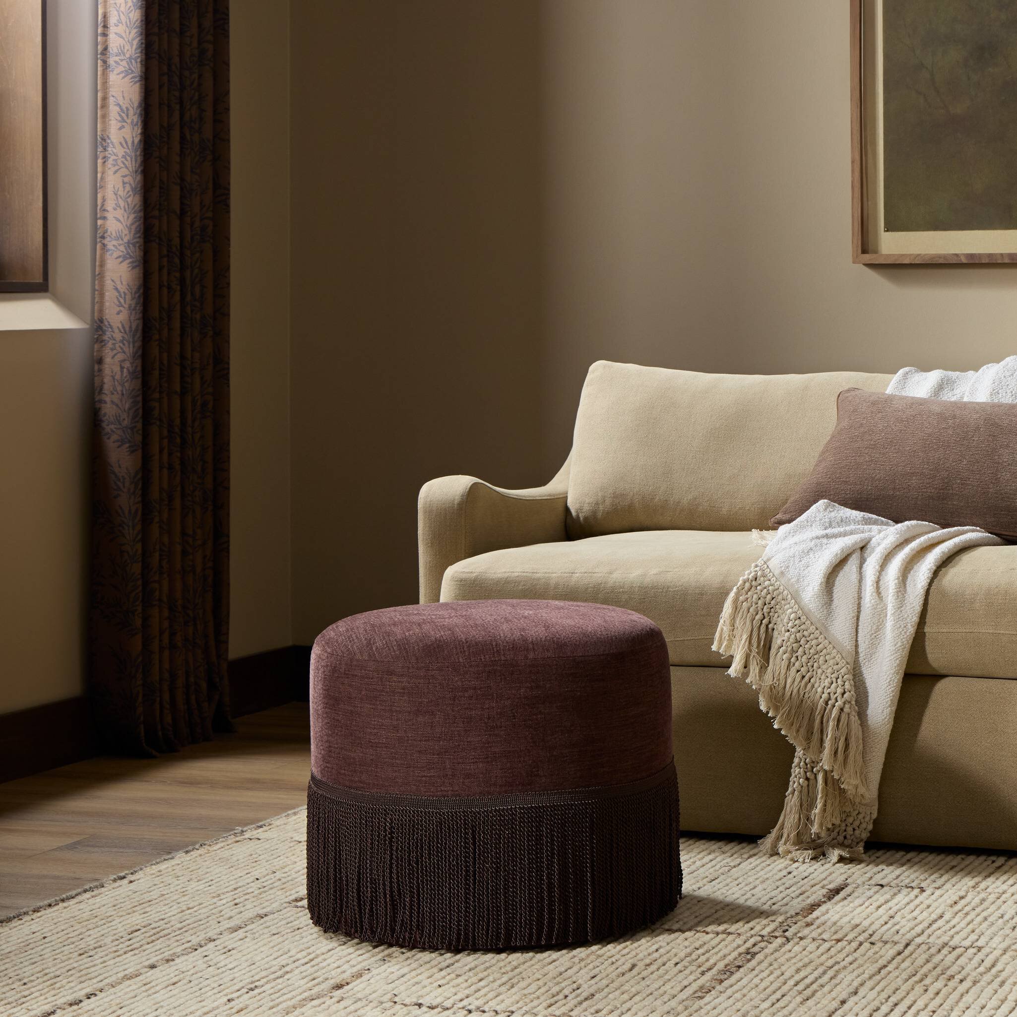 Ivory Cove Interiors Sinclair Fringe Ottoman 4