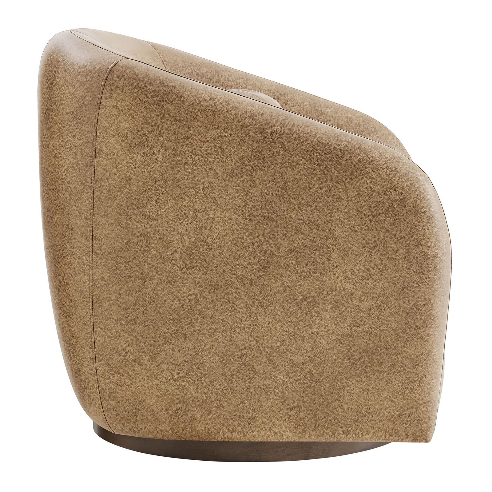 StyledU by IC Holland Toast Leather Swivel Chair 2