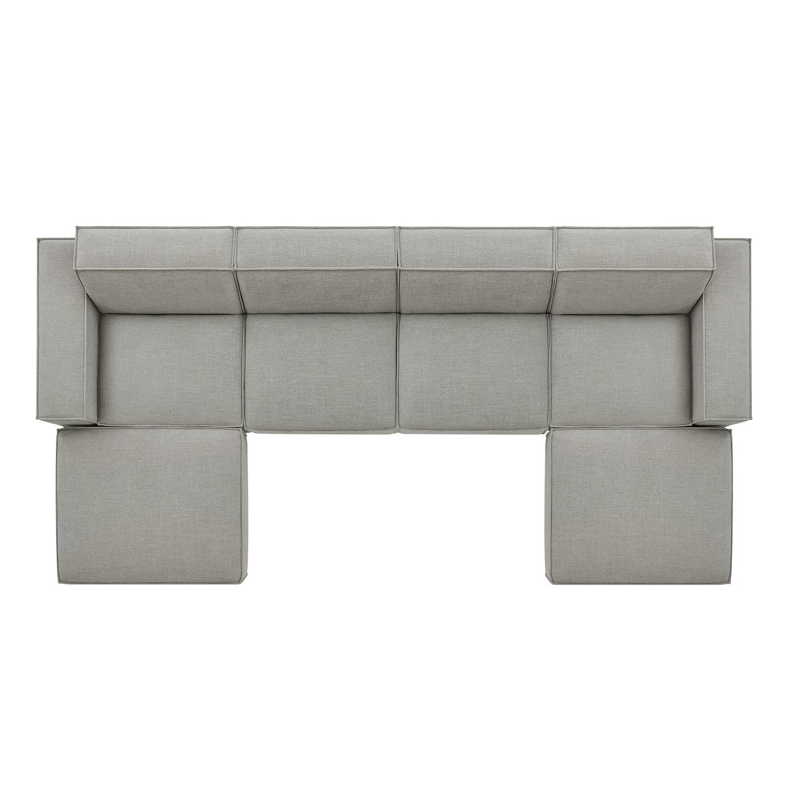 StyledU by IC Asher U-Shape Modular Sofa Pewter 3