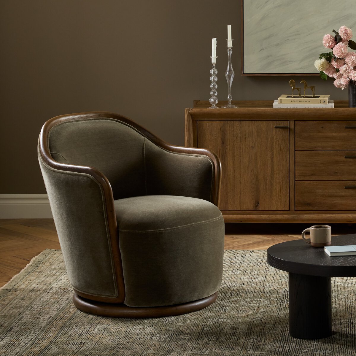 Ivory Cove Interiors Tibby Swivel Chair in Monte Olive 5