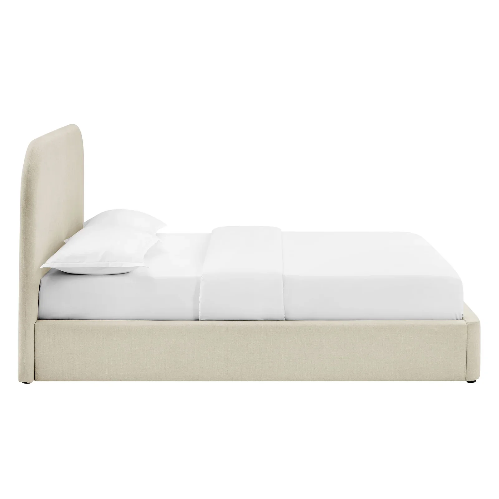 StyledU by IC Keynote Upholstered Storage Platform Bed – Ecru - King 2