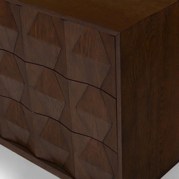 IC Riabelle Geometric Walnut Dresser 8