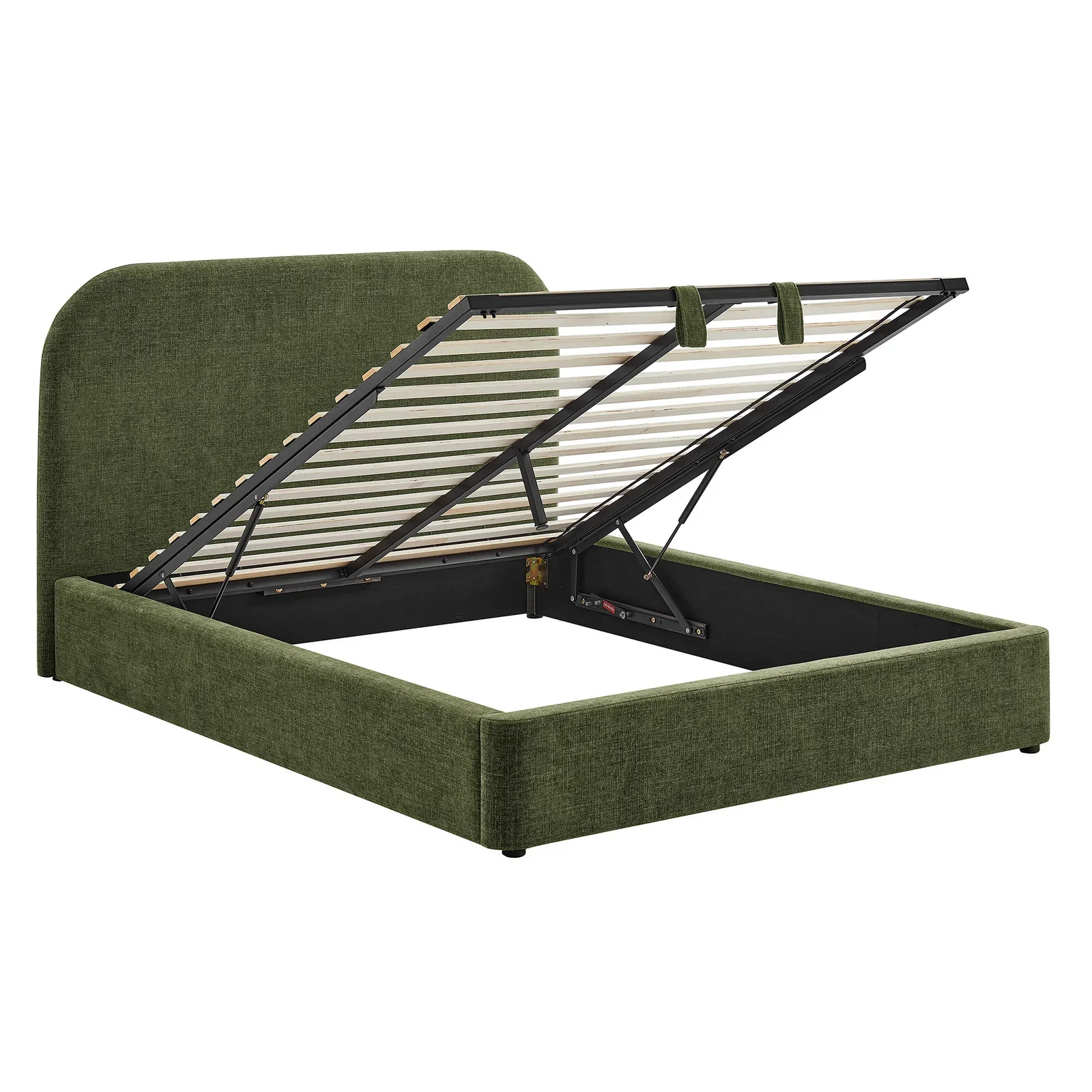 StyledU by IC Keynote Upholstered Storage Platform Bed – Foliage - Queen 5