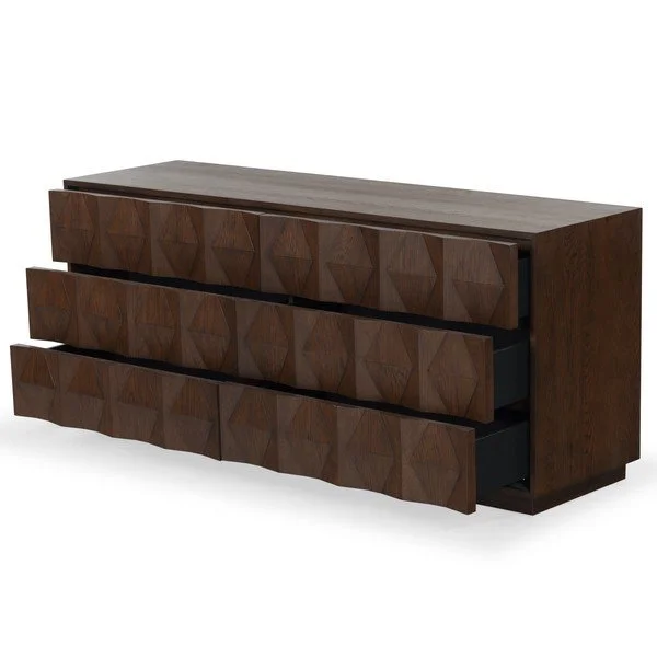 IC Riabelle Geometric Walnut Dresser 2
