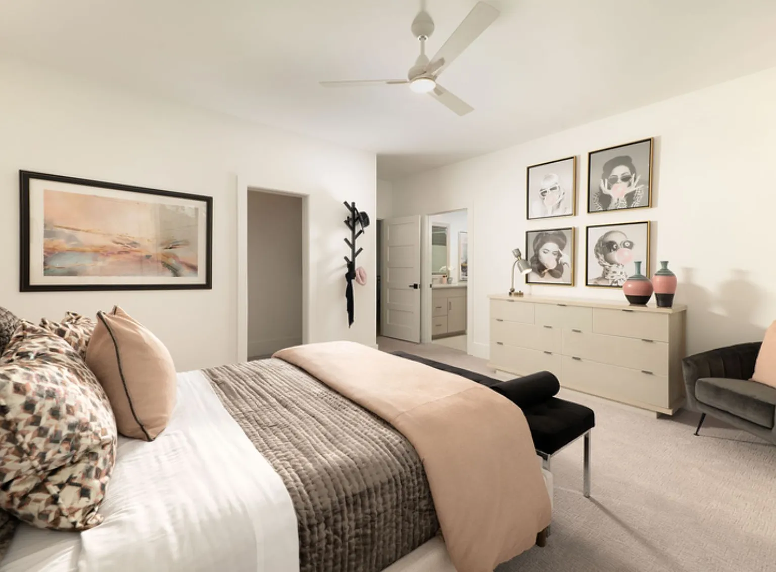 Ivory Cove Interiors NC Sweet Carolina Retreat Guest Bedroom 1