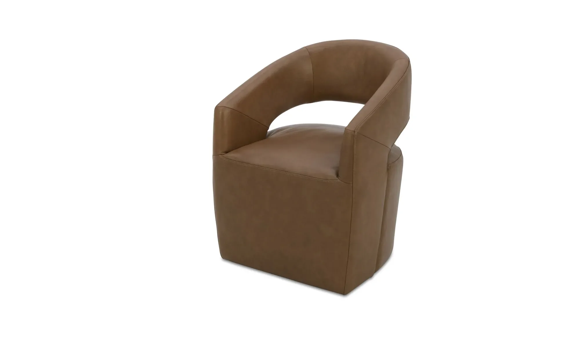 IC Presley Rolling Dining Chair - Dutton Leather