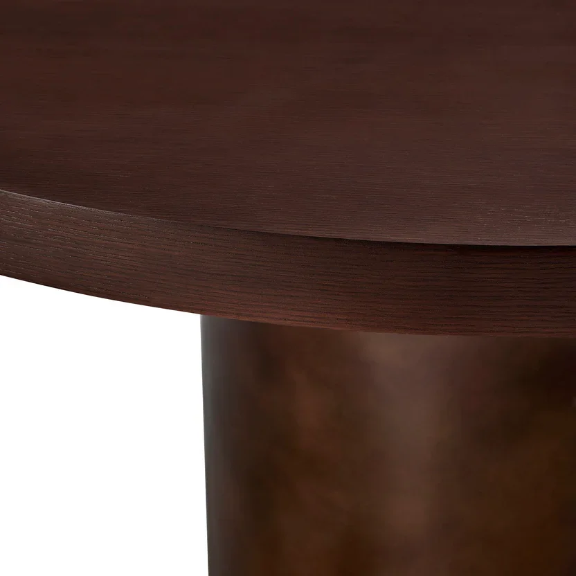 IC Burnished Brass & Walnut Pedestal Dining Table 3