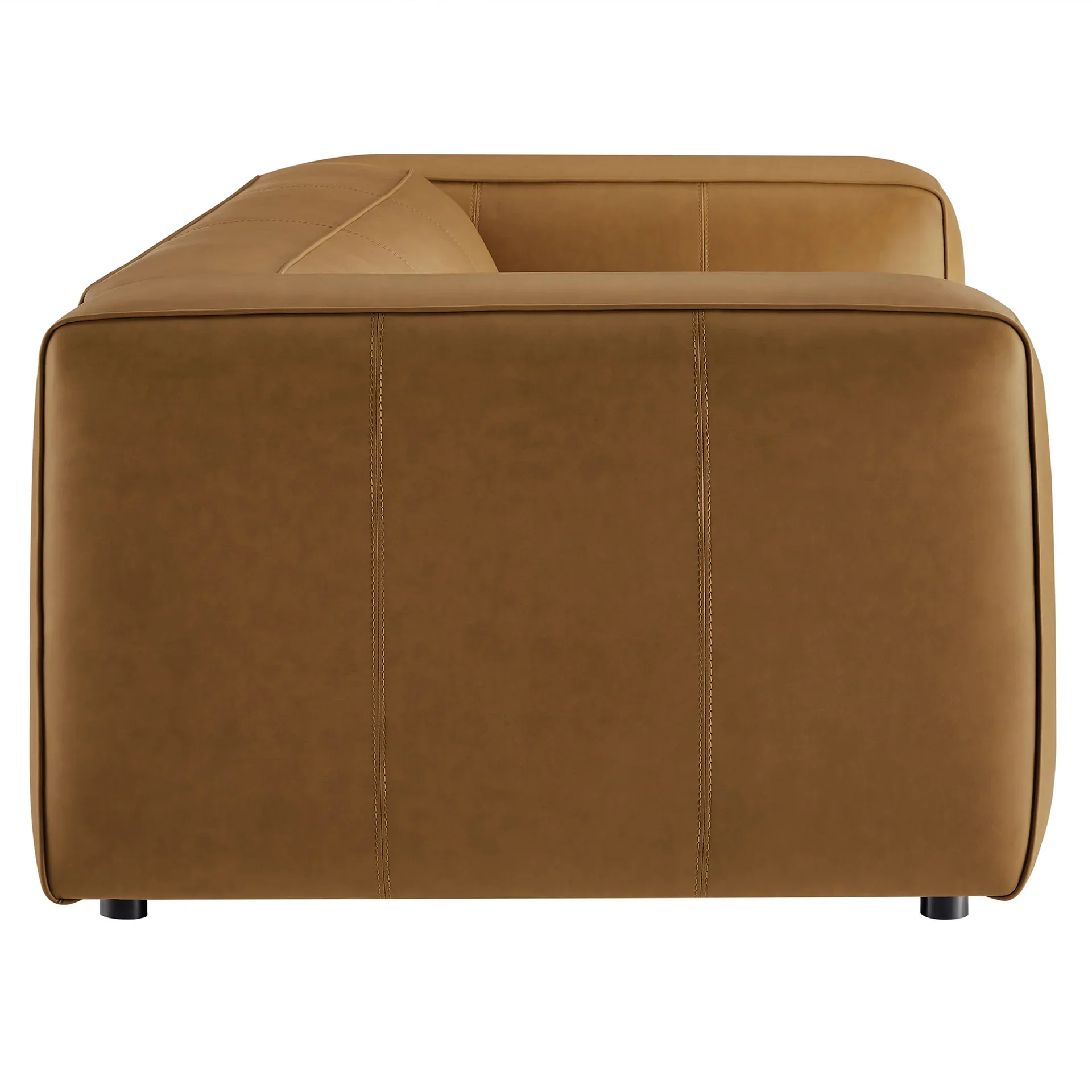 StyledU by IC Hudson Camel Leather Sofa 2