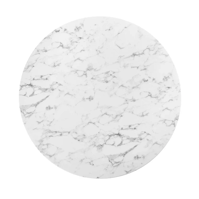 IC Stone Top Pedestal Dining Table 2
