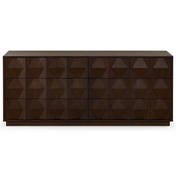 IC Riabelle Geometric Walnut Dresser