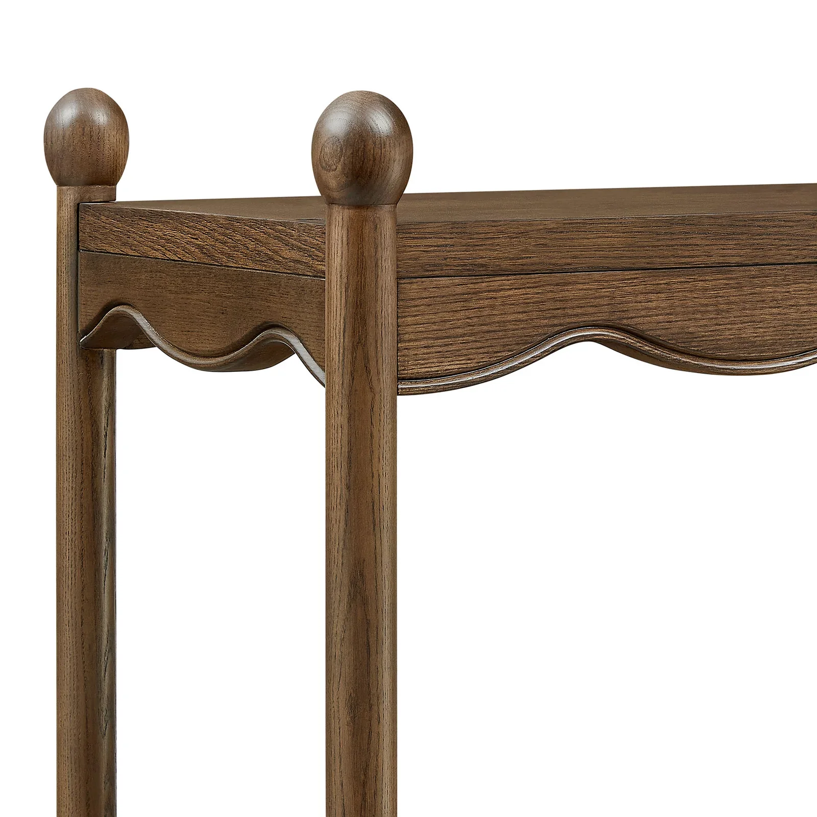 StyledU by IC Ainsley Walnut Scallop Bookcase 5