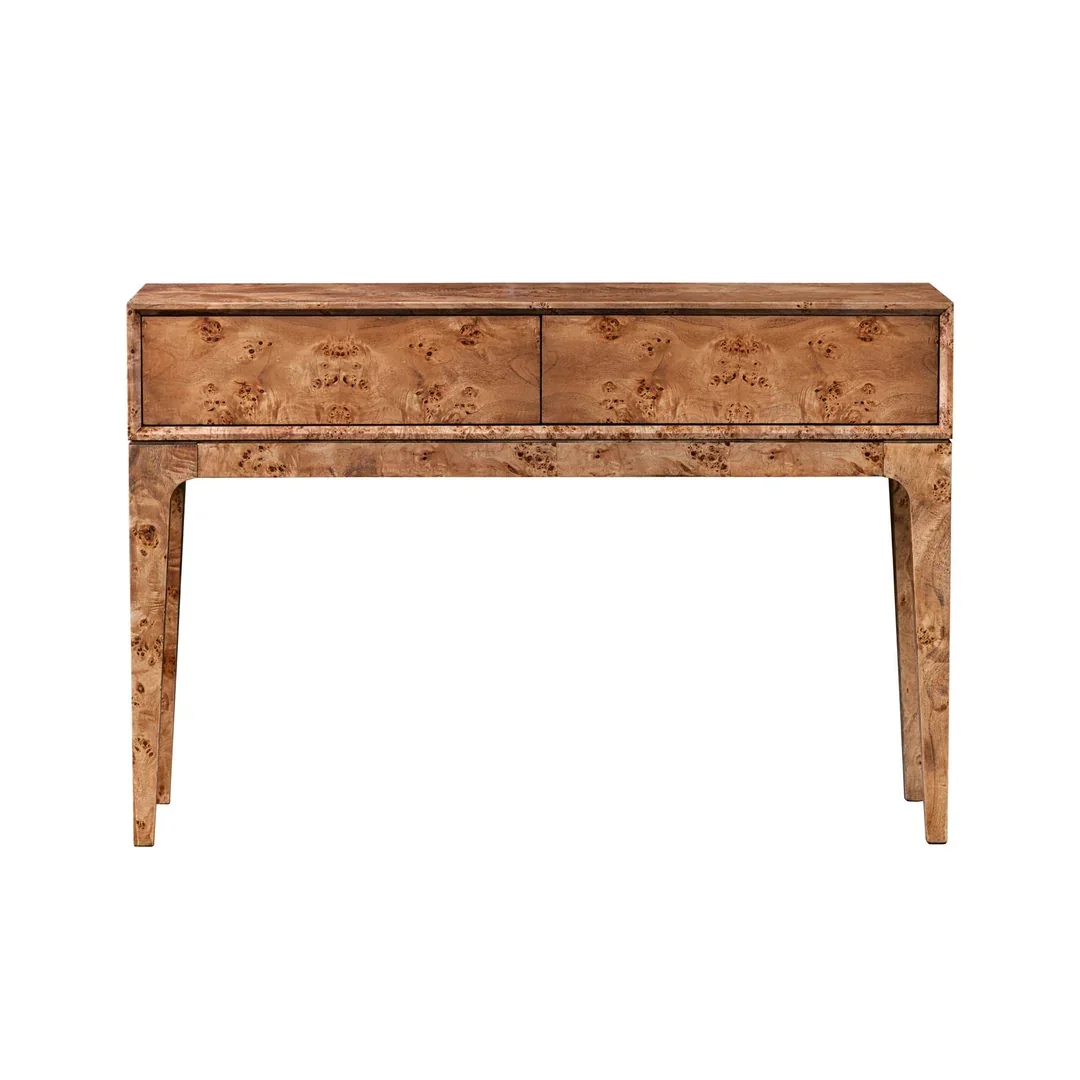 IC Dark Burl Mappa Console Table