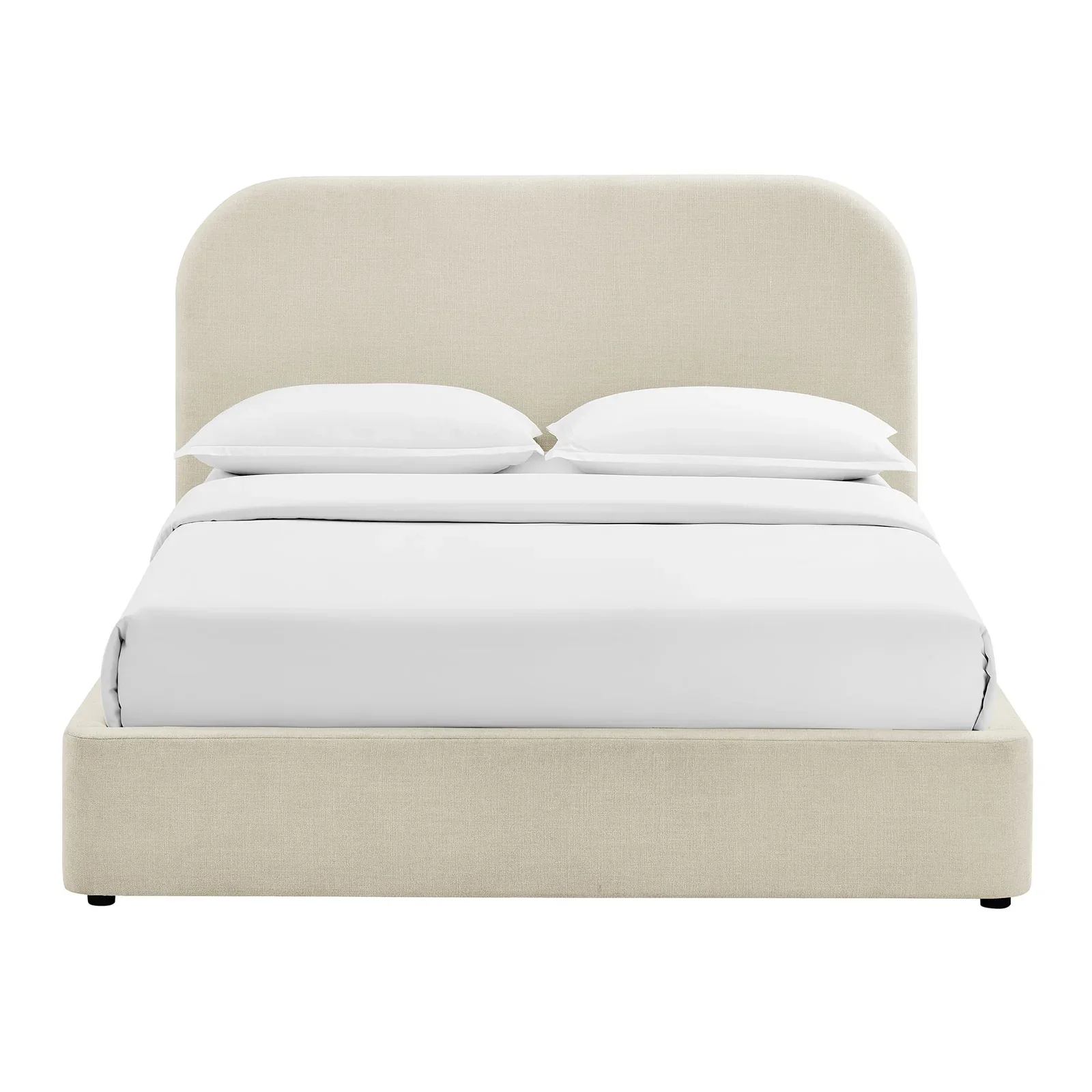 StyledU by IC Keynote Upholstered Storage Platform Bed – Ecru - King 4