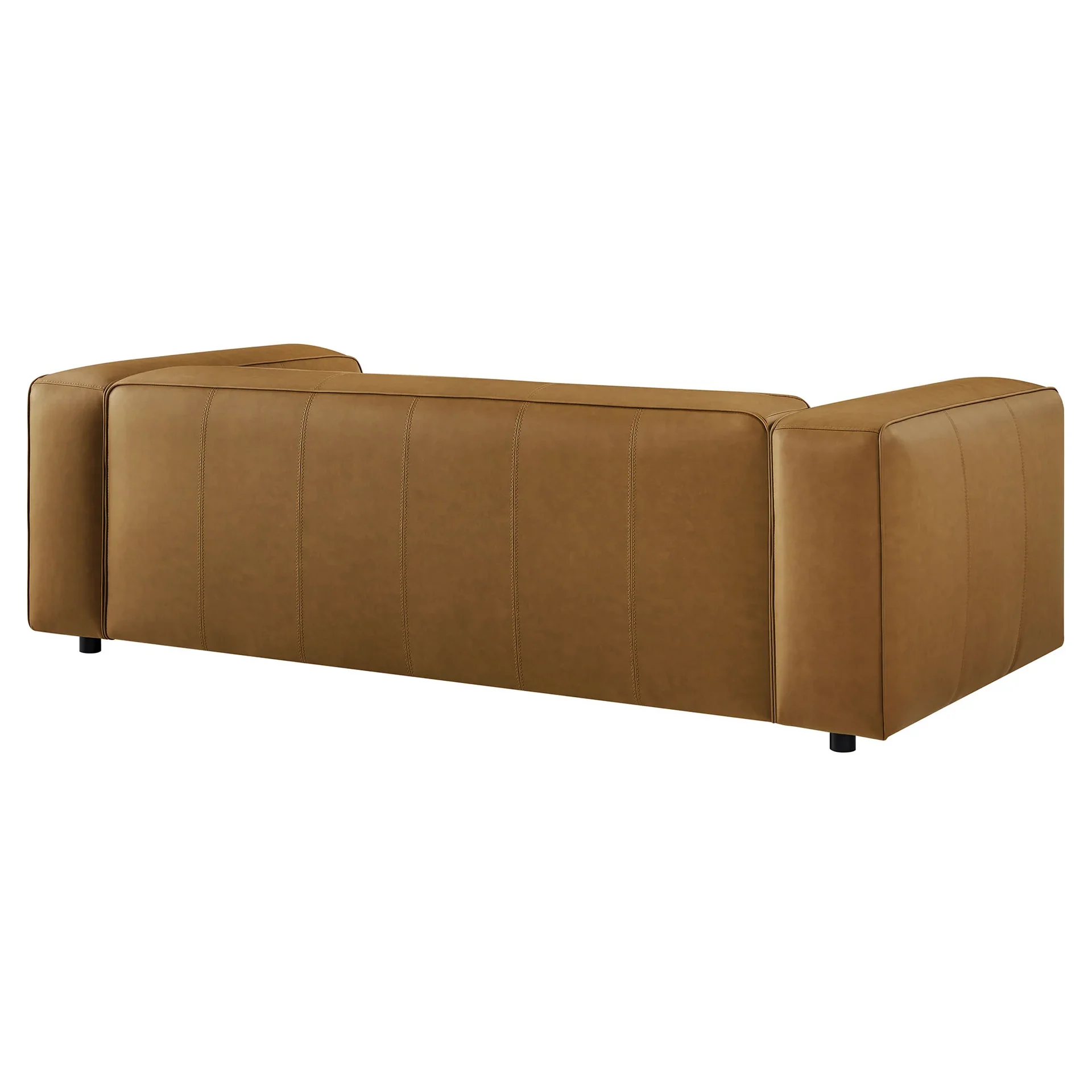 StyledU by IC Hudson Camel Leather Sofa 3