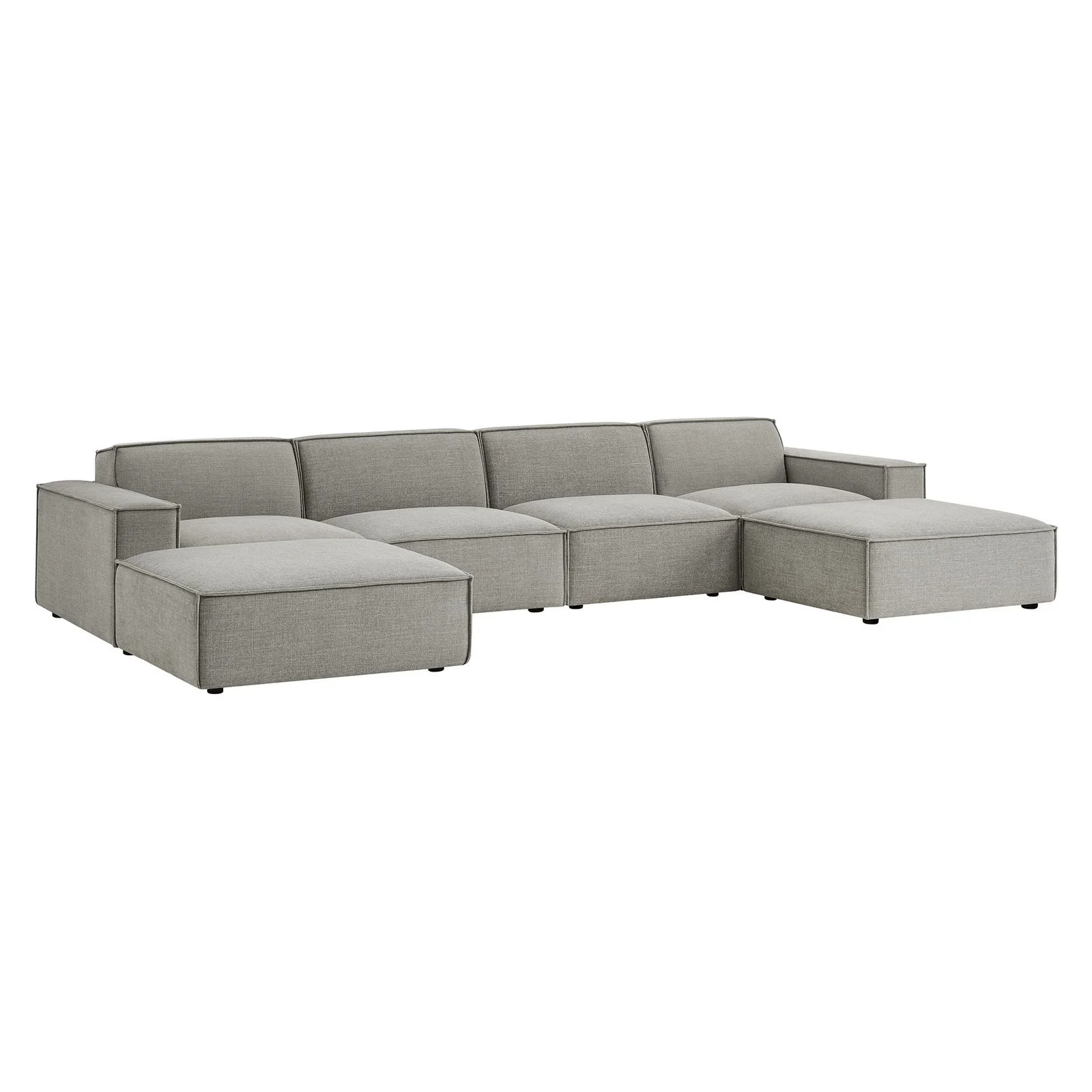 StyledU by IC Asher U-Shape Modular Sofa Pewter
