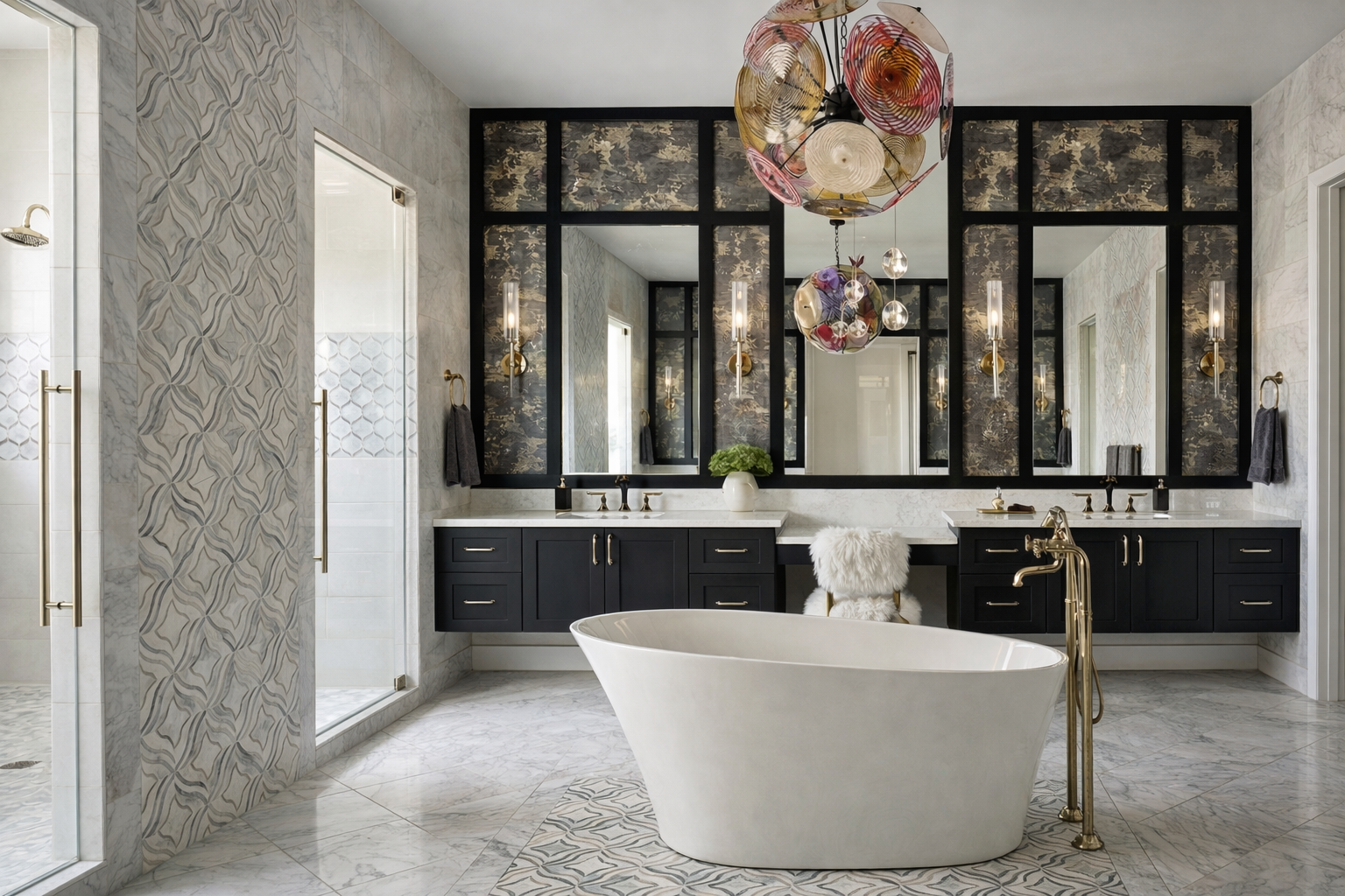 Ivory Cove Interiors - Life in Color - Primary Bathroom