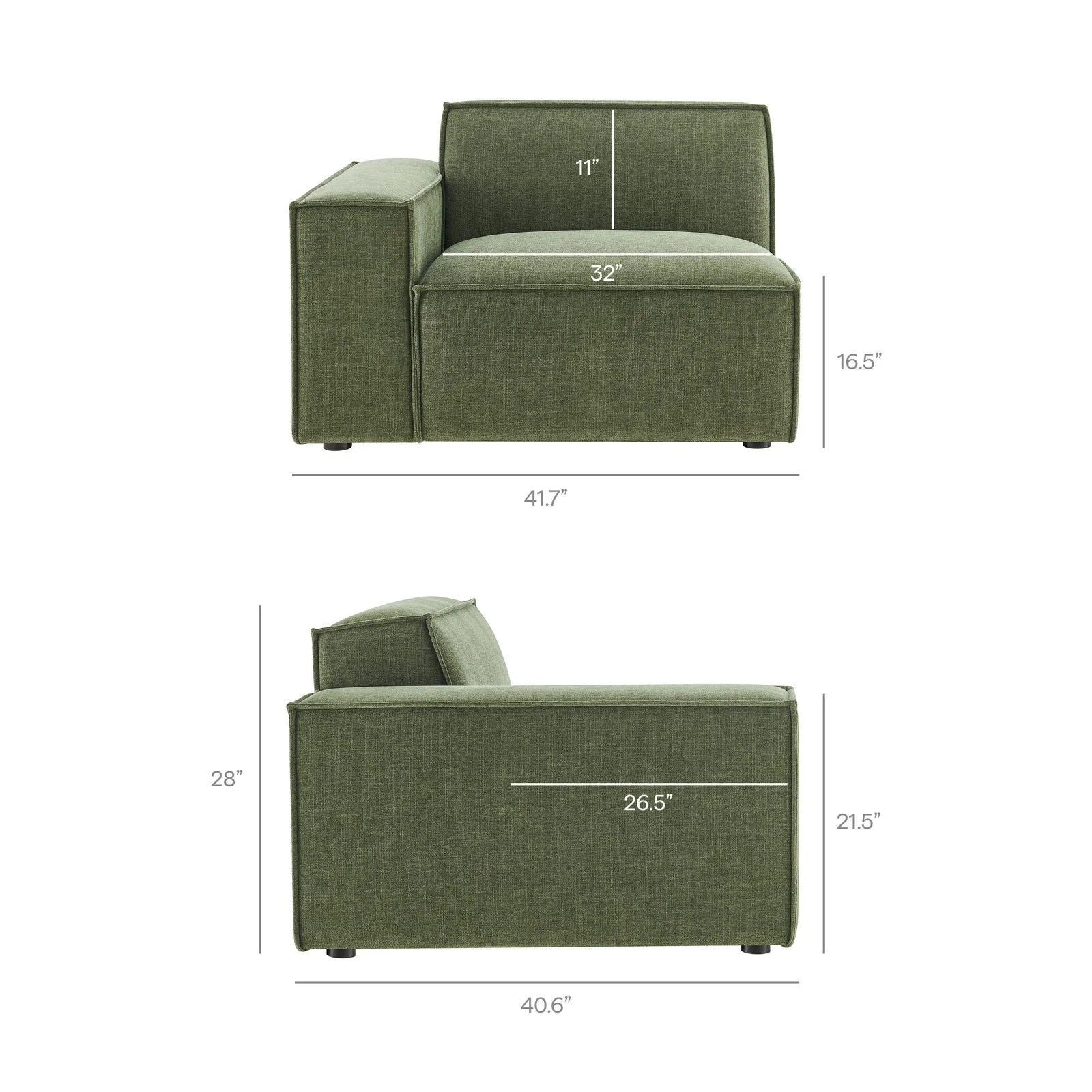 StyledU by IC Asher U-Shape Modular Sage 7