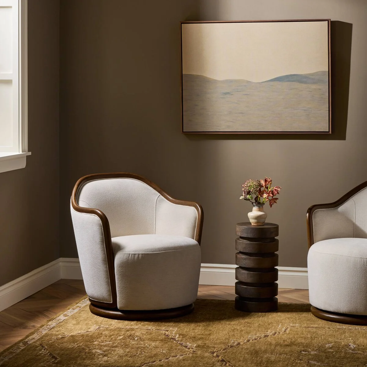 Ivory Cove Interiors Tibby Swivel Chair in Laughlin Bone 6