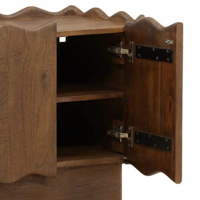 Ivory Cove Interiors Auberlin Scalloped Mango Wood Nightstand 8