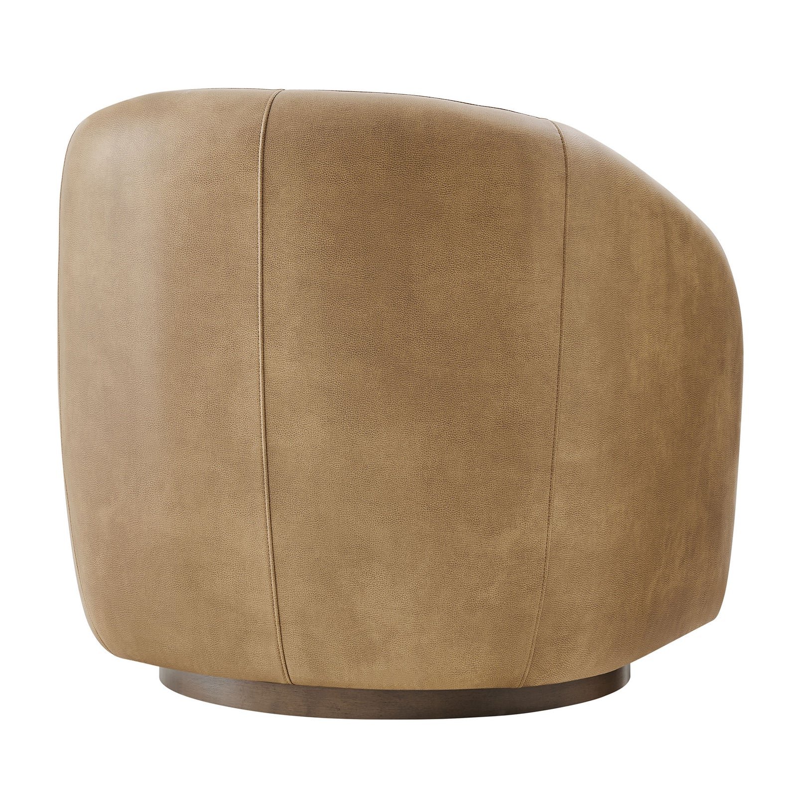 StyledU by IC Holland Toast Leather Swivel Chair 3