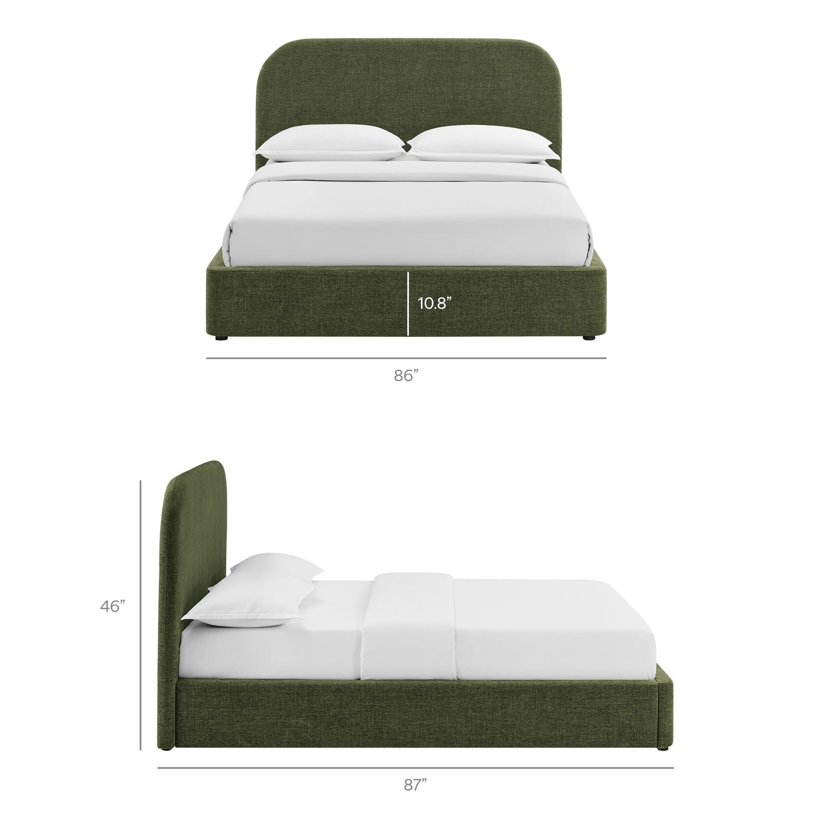 StyledU by IC Keynote Upholstered Storage Platform Bed – Foliage - King 7