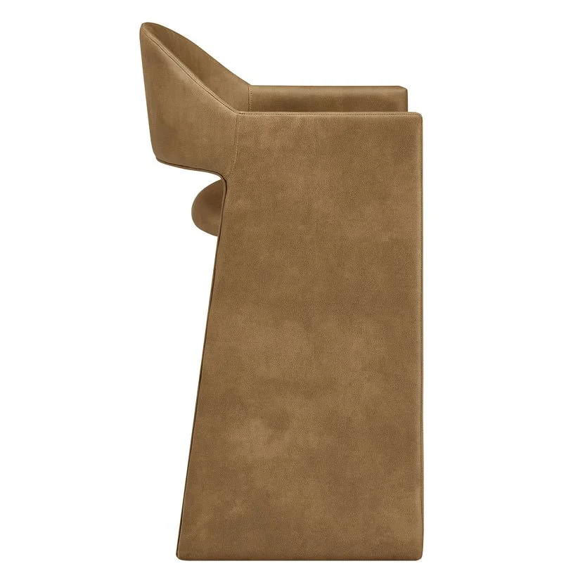 IC Margo Camel Leather Bar Stool 4