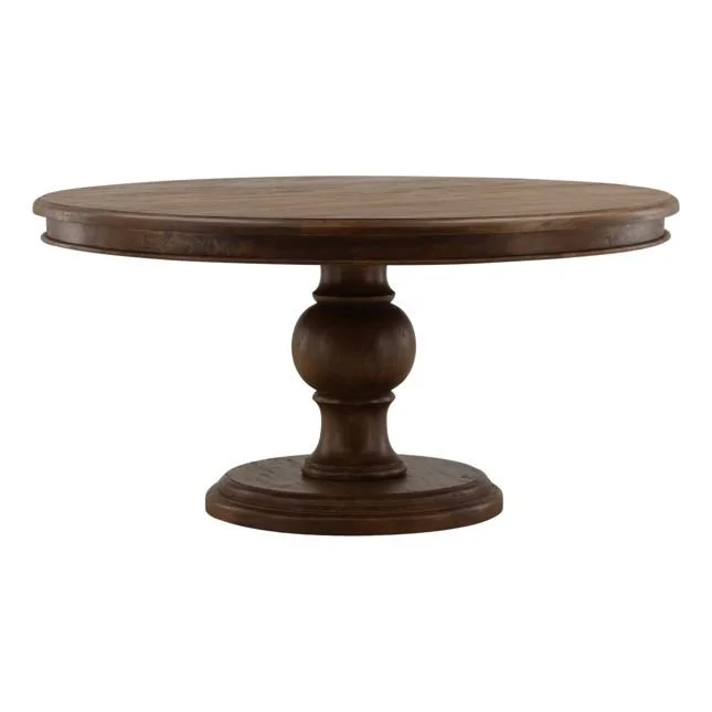 Ivory Cove Interiors Arturo Mango Wood Pedestal Dining Table - 60"