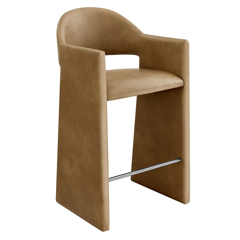 IC Margo Camel Leather Bar Stool