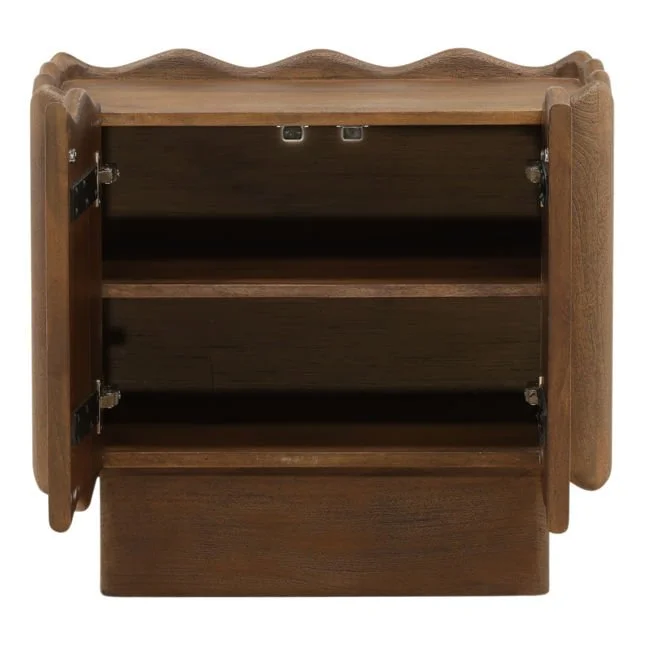 Ivory Cove Interiors Auberlin Scalloped Mango Wood Nightstand 6