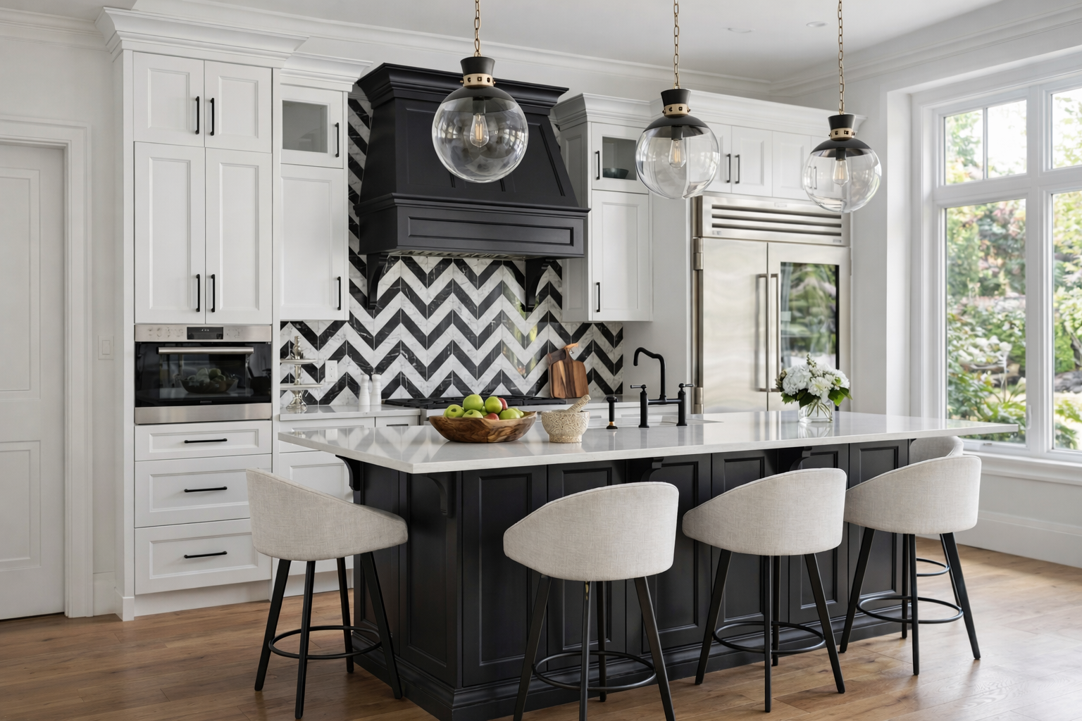 Ivory Cove Interiors - A Study in Contrast - Kitchen View 2