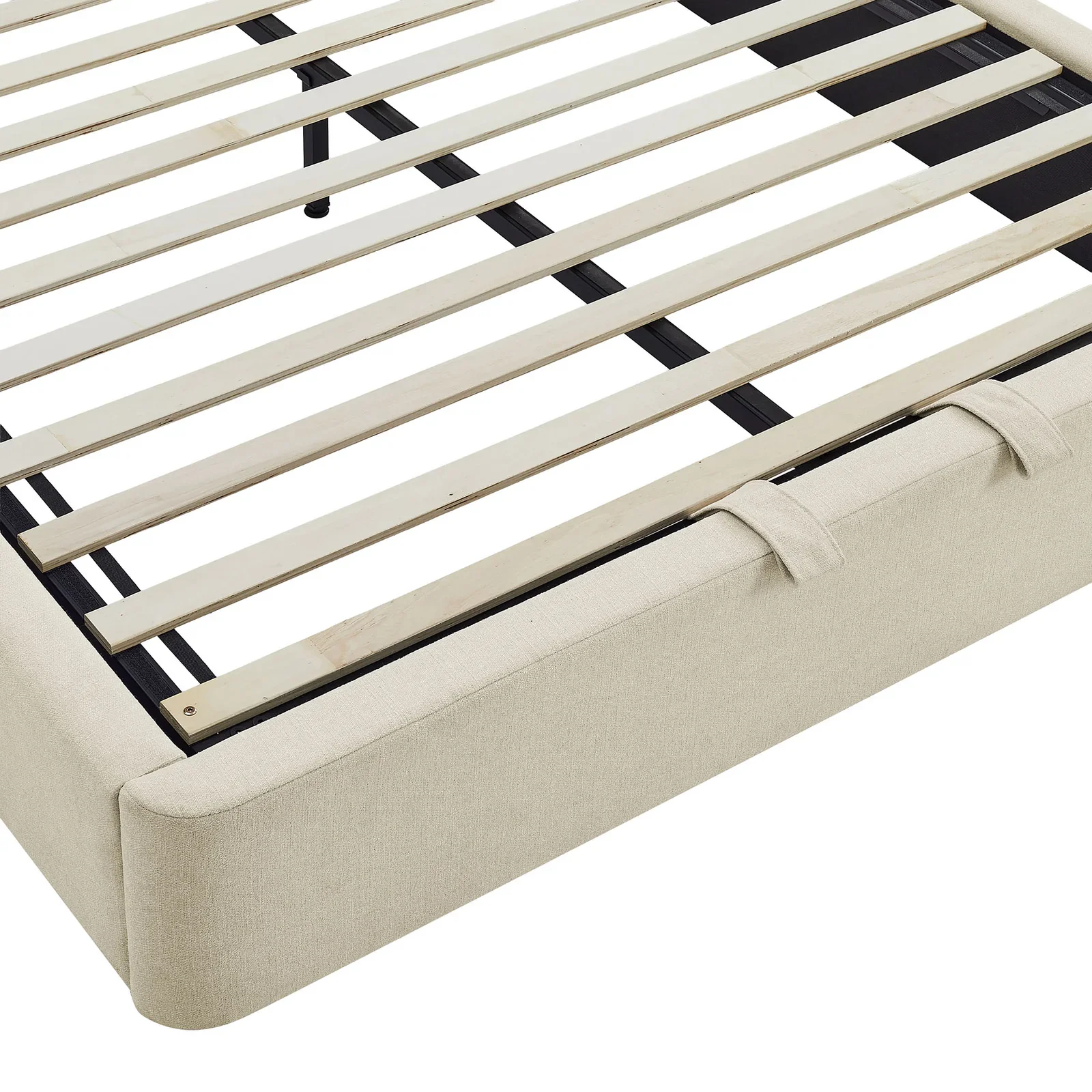 StyledU by IC Keynote Upholstered Storage Platform Bed – Ecru - Queen 6