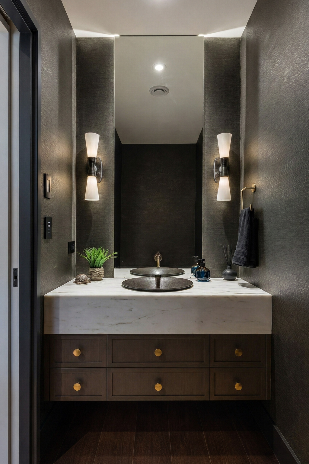 Ivory Cove Interiors - The Modern Hearth - Powder Bathroom