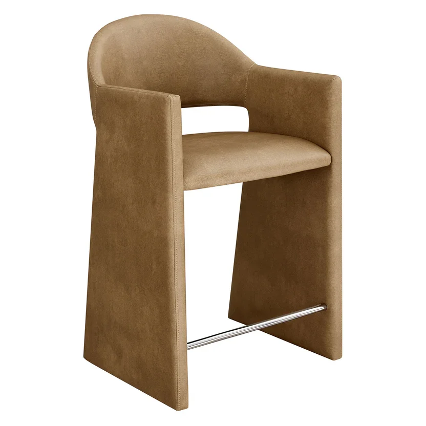 IC Margo Camel Leather Counter Stool