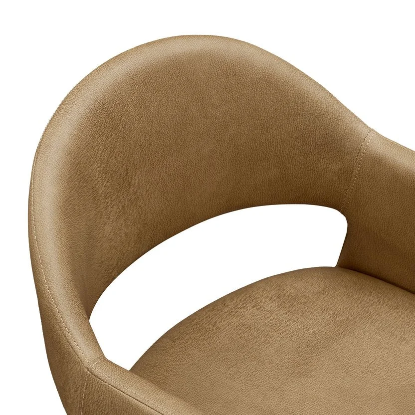 IC Margo Camel Leather Bar Stool 5