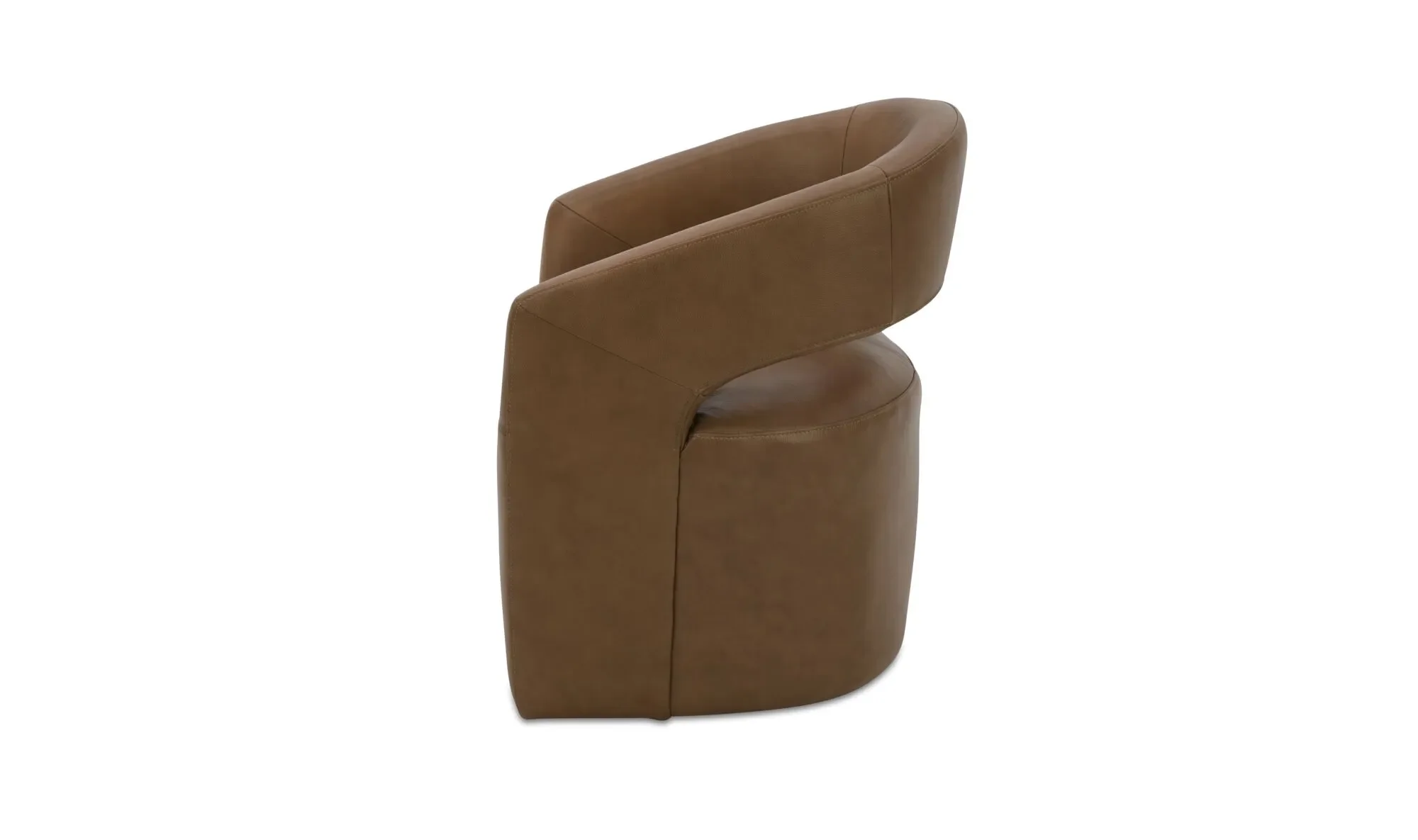 IC Presley Rolling Dining Chair - Dutton Leather 3