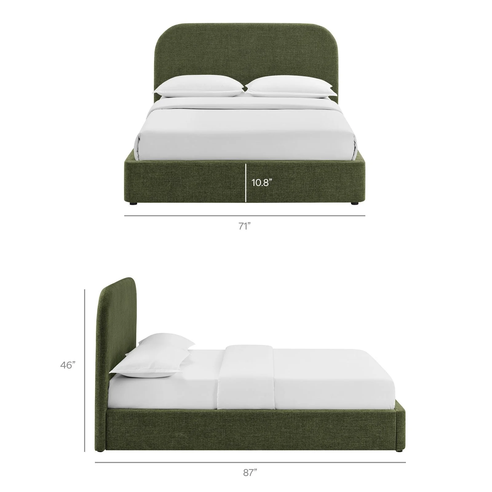 StyledU by IC Keynote Upholstered Storage Platform Bed – Foliage - Queen 6