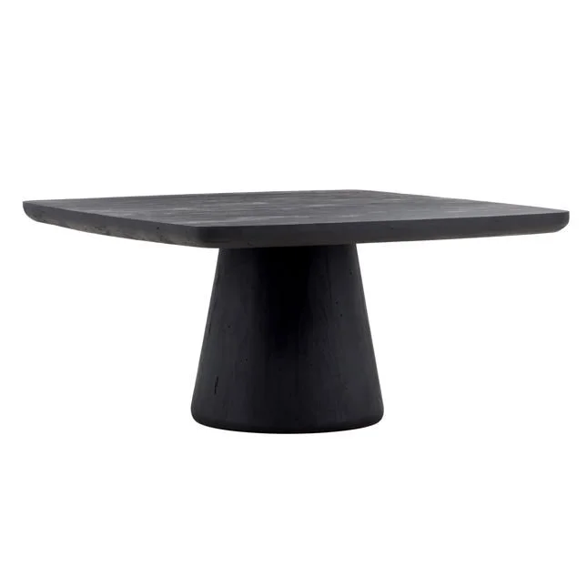 IC Darin Black Acacia Square Dining Table