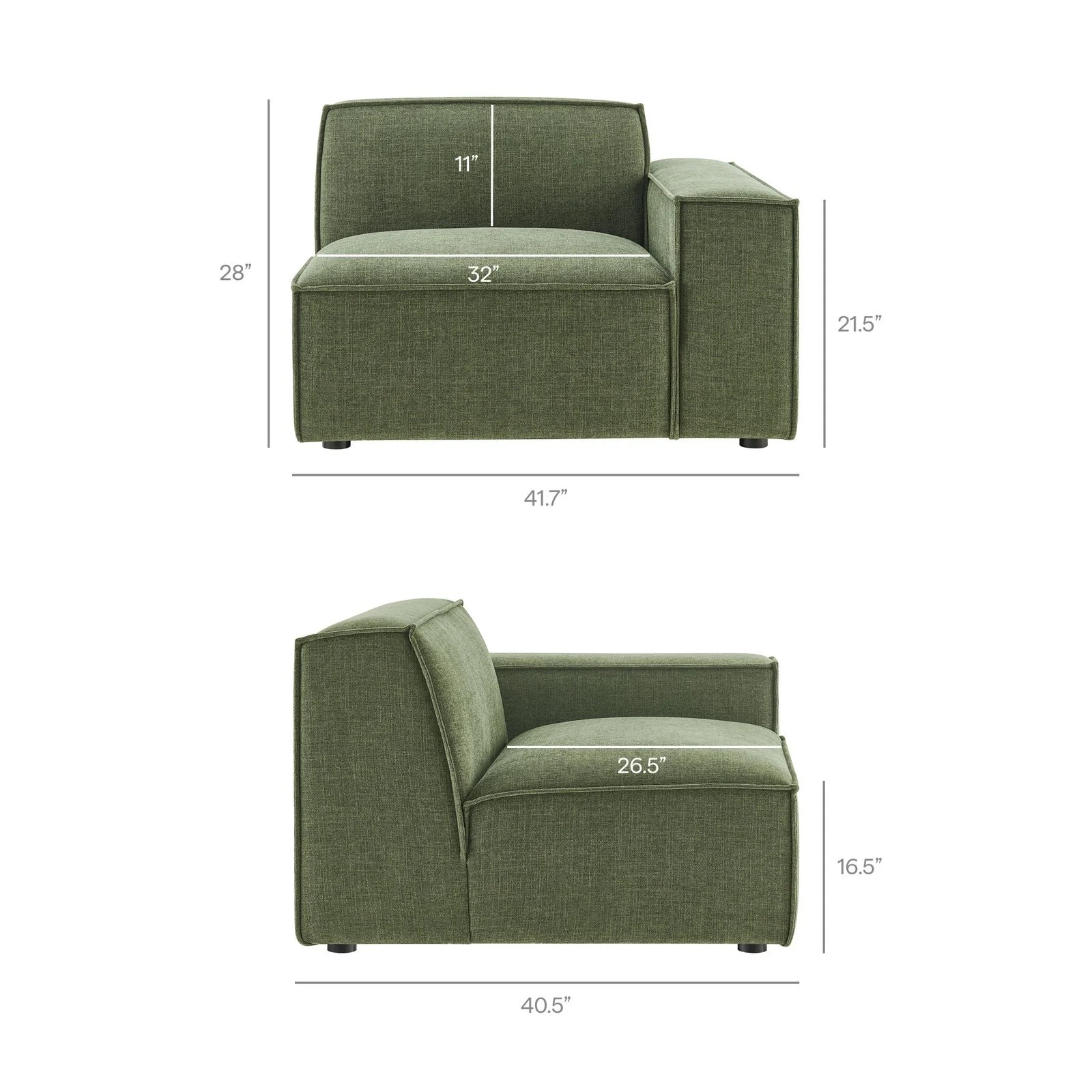 StyledU by IC Asher U-Shape Modular Sage 6