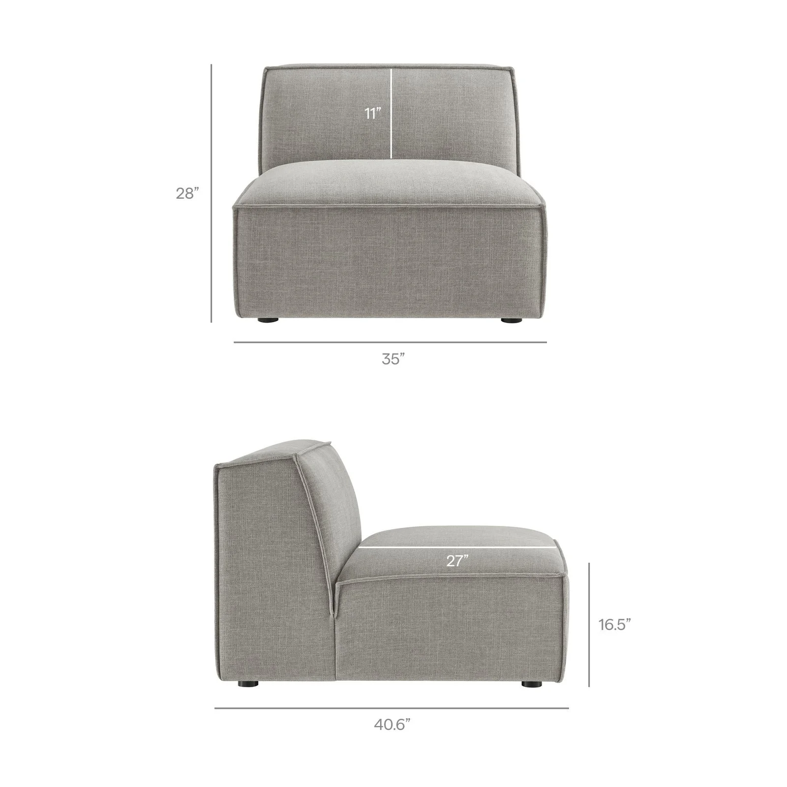 StyledU by IC Asher U-Shape Modular Sofa Pewter 9