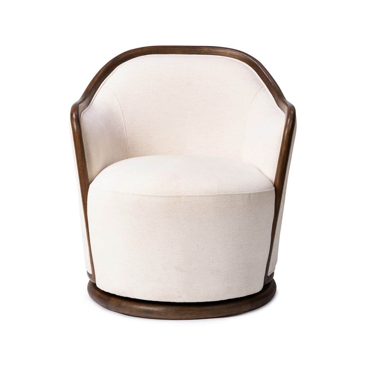 Ivory Cove Interiors Tibby Swivel Chair in Laughlin Bone