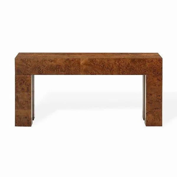 Radica Waterfall Console Table in Walnut Burl