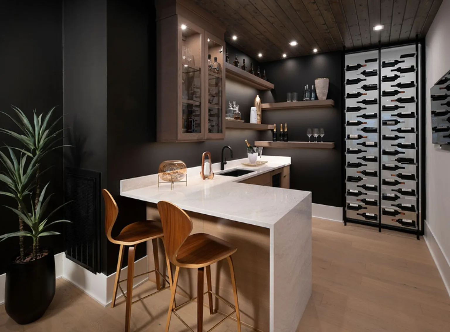 Ivory Cove Interiors NC Sweet Carolina Retreat Open Wet Bar